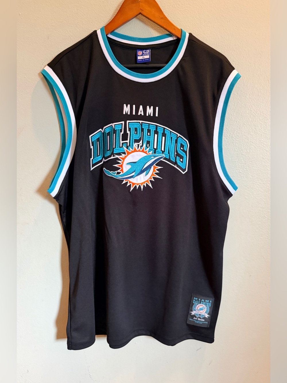 NFL Miami Dolphins STITCHED Lettering Sleeveless NWOT